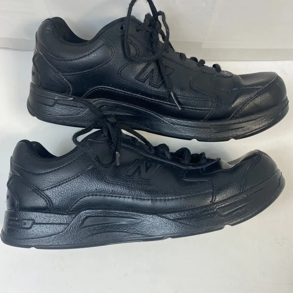 New Balance MW576BK 576 Walking Shoes Mens 10 4E Black Leather‎ ABZORB Wide